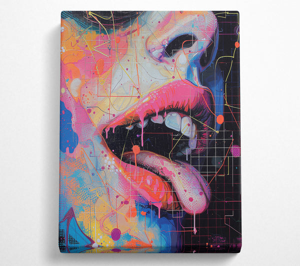  A Canvas Print of Abstract Lick Canvas Print