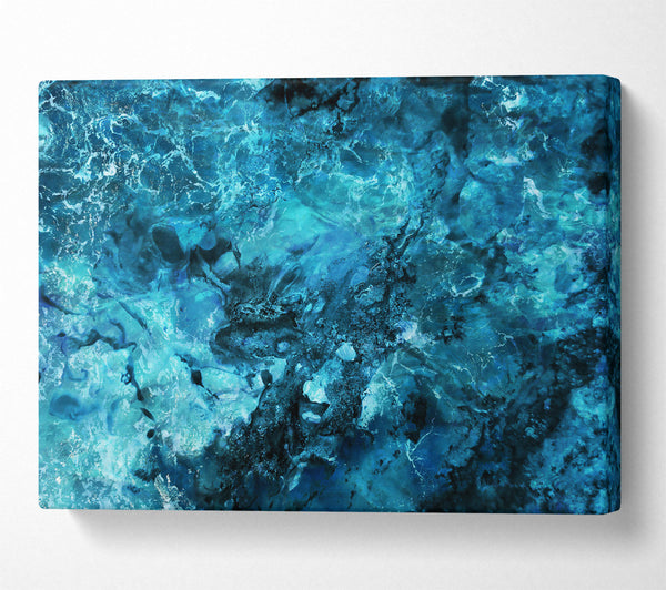  A Canvas Print of Azure Tidal Flow Canvas Art