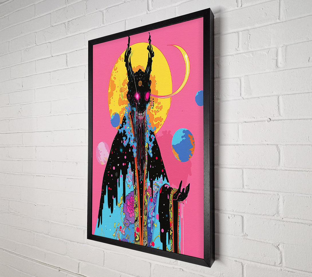  A Canvas Print of Pink Cosmic Drip Canvas Wall Art