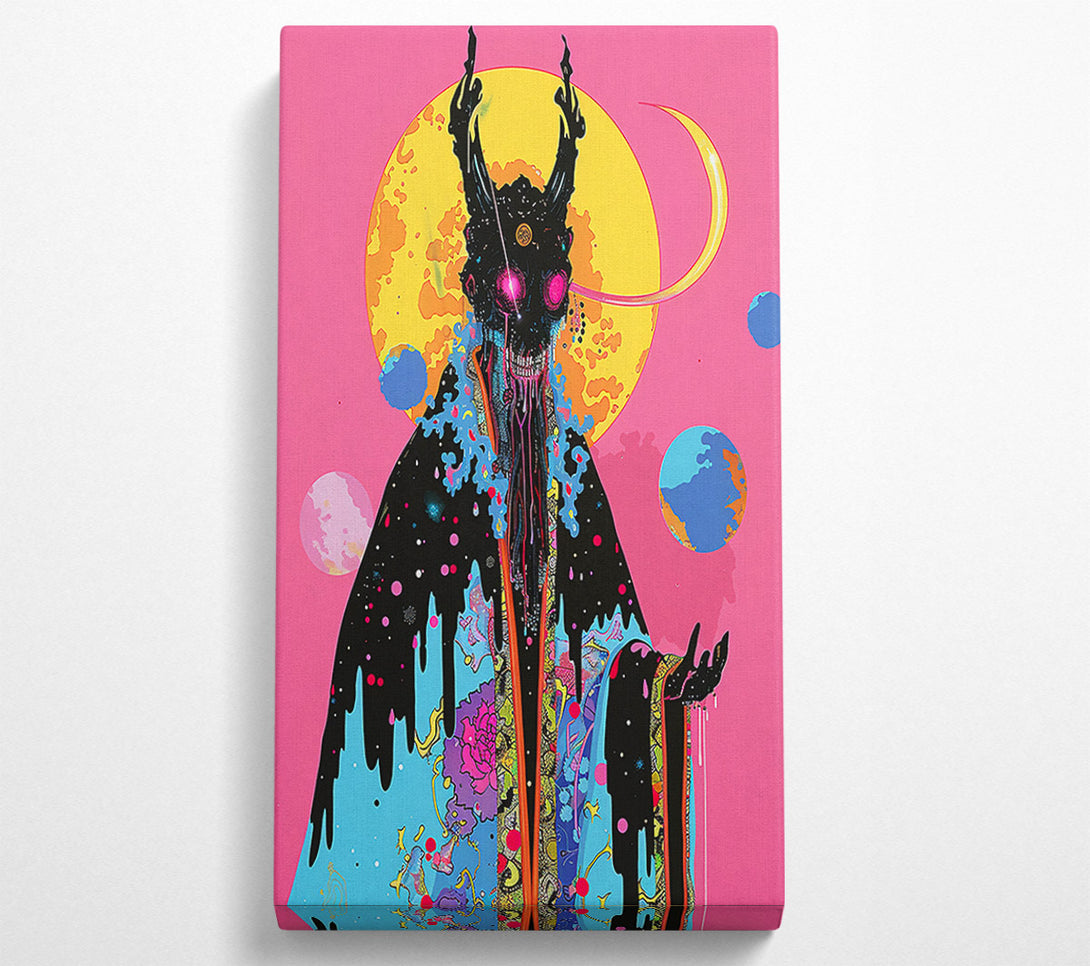  A Canvas Print of Pink Cosmic Drip Canvas Wall Art
