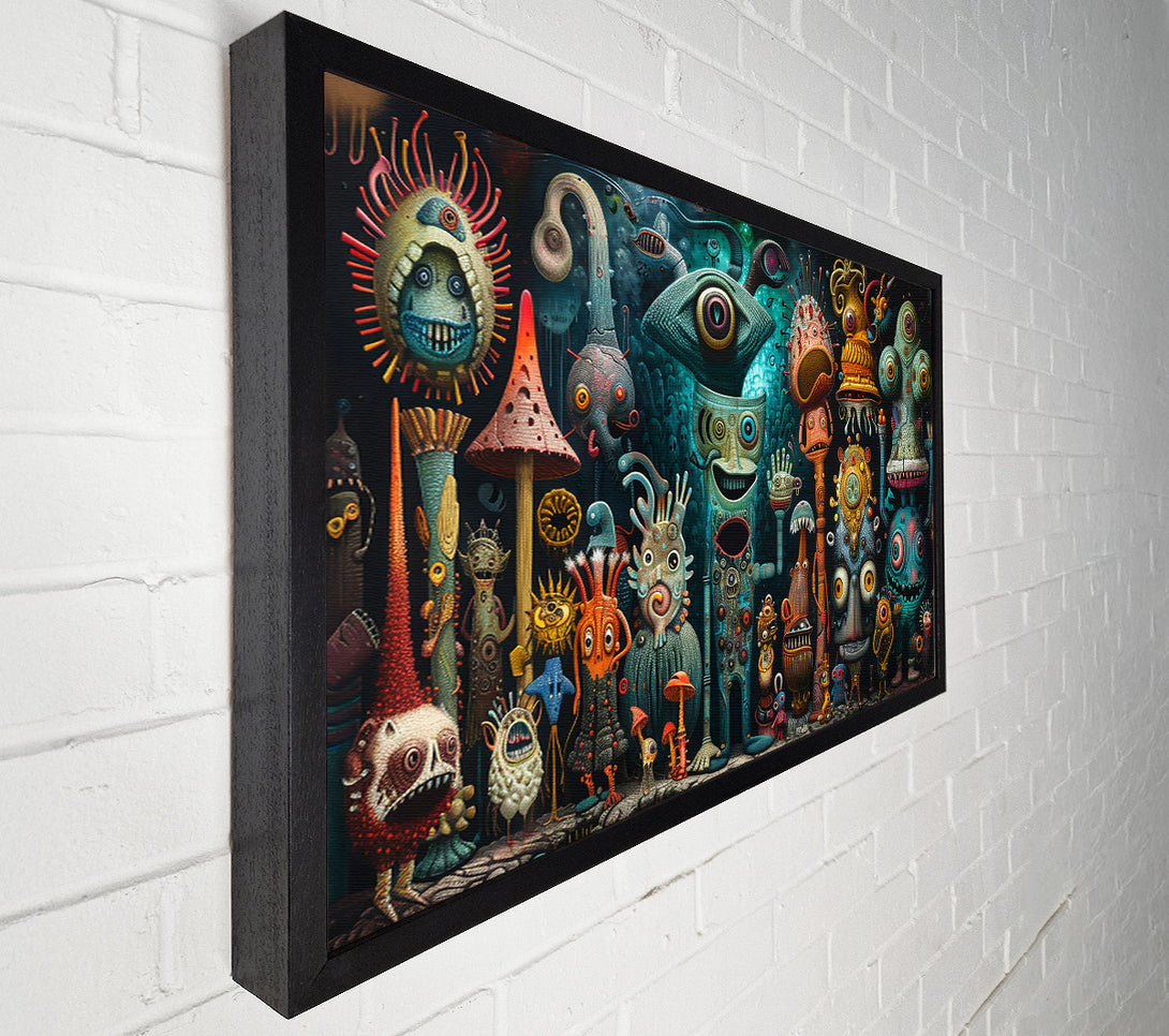  A Canvas Print of Teal Dream Creatures Canvas Print