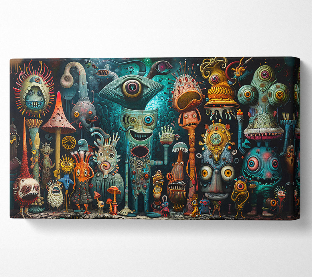  A Canvas Print of Teal Dream Creatures Canvas Print