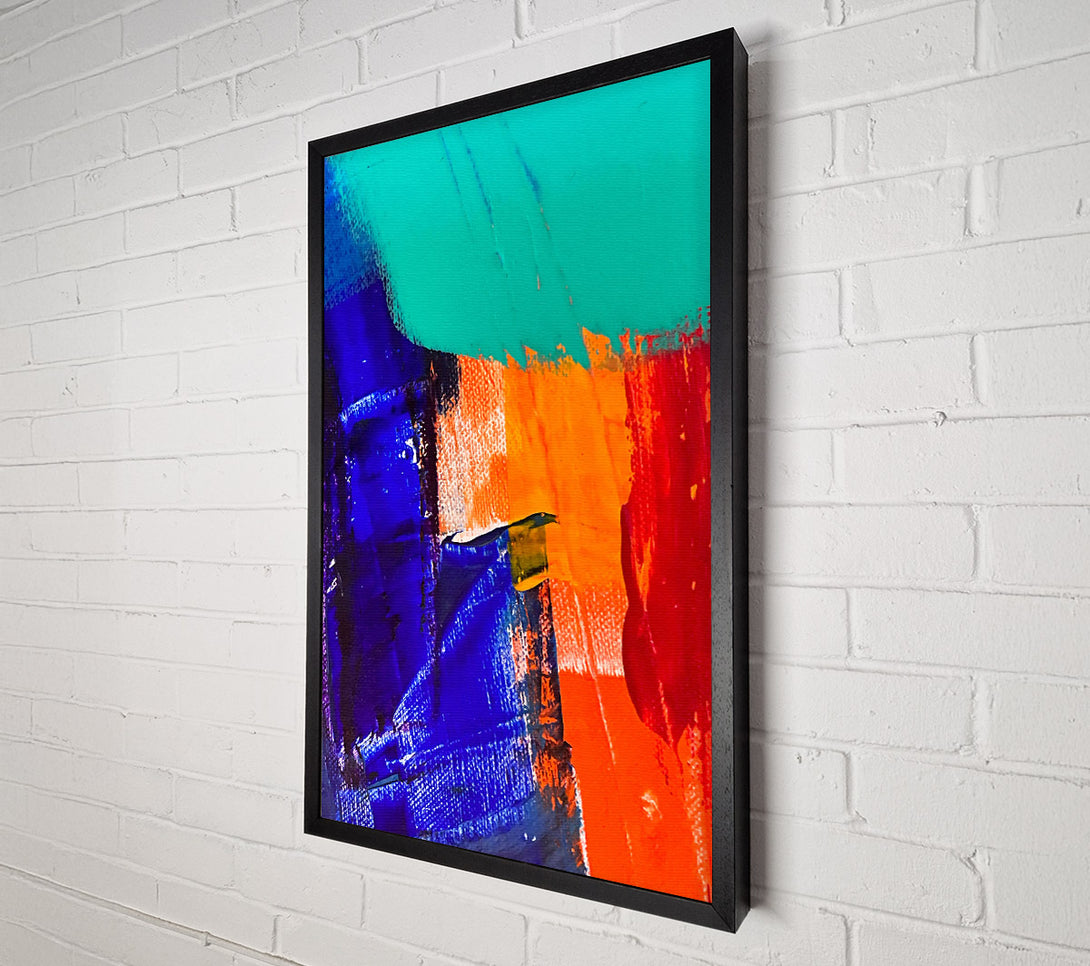  A Canvas Print of Blue And Orange Strokes Canvas Wall Art