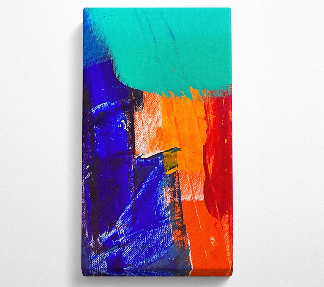  A Canvas Print of Blue And Orange Strokes Canvas Wall Art