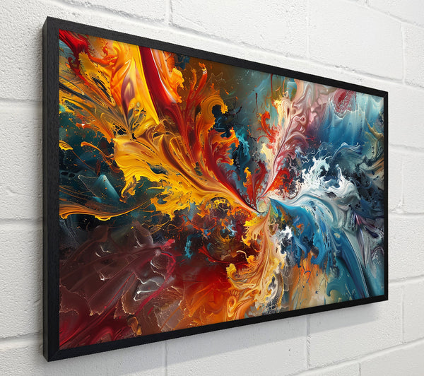 Azure Swirls And Flames