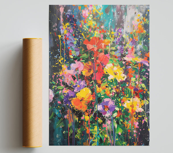 Yellow Floral Rhapsody Giclee Print