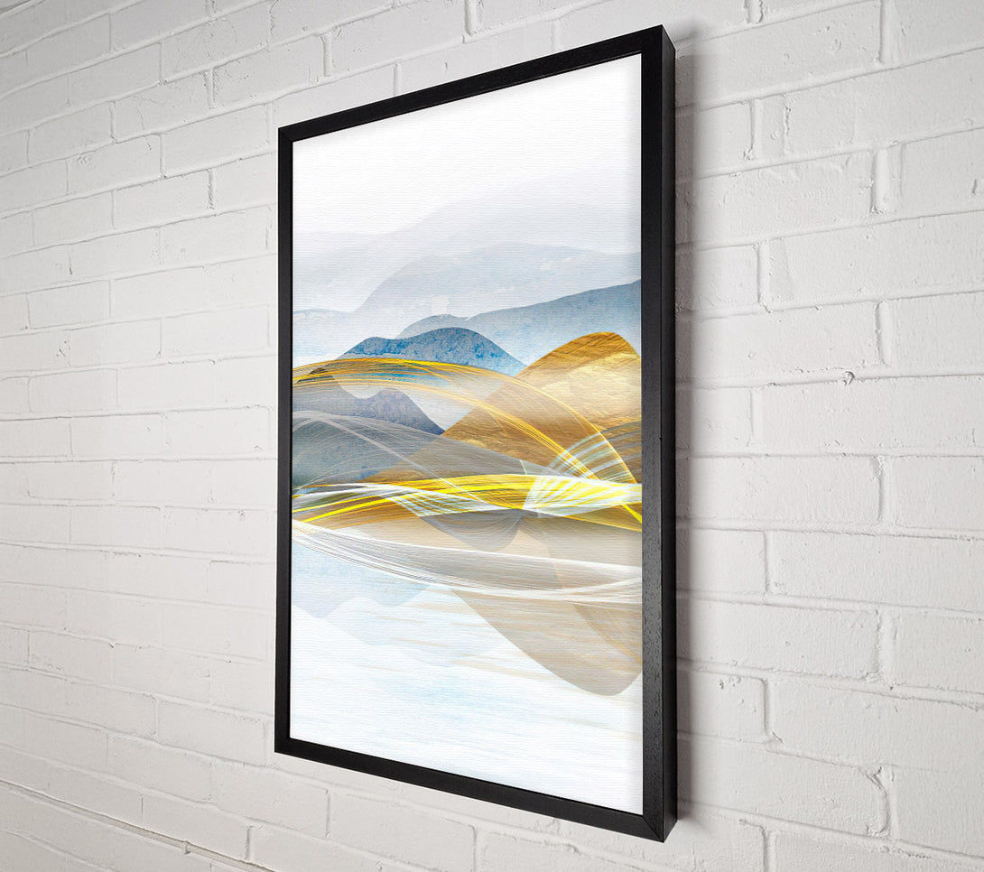  A Canvas Print of Abstract Line Mountains Canvas Wall Art