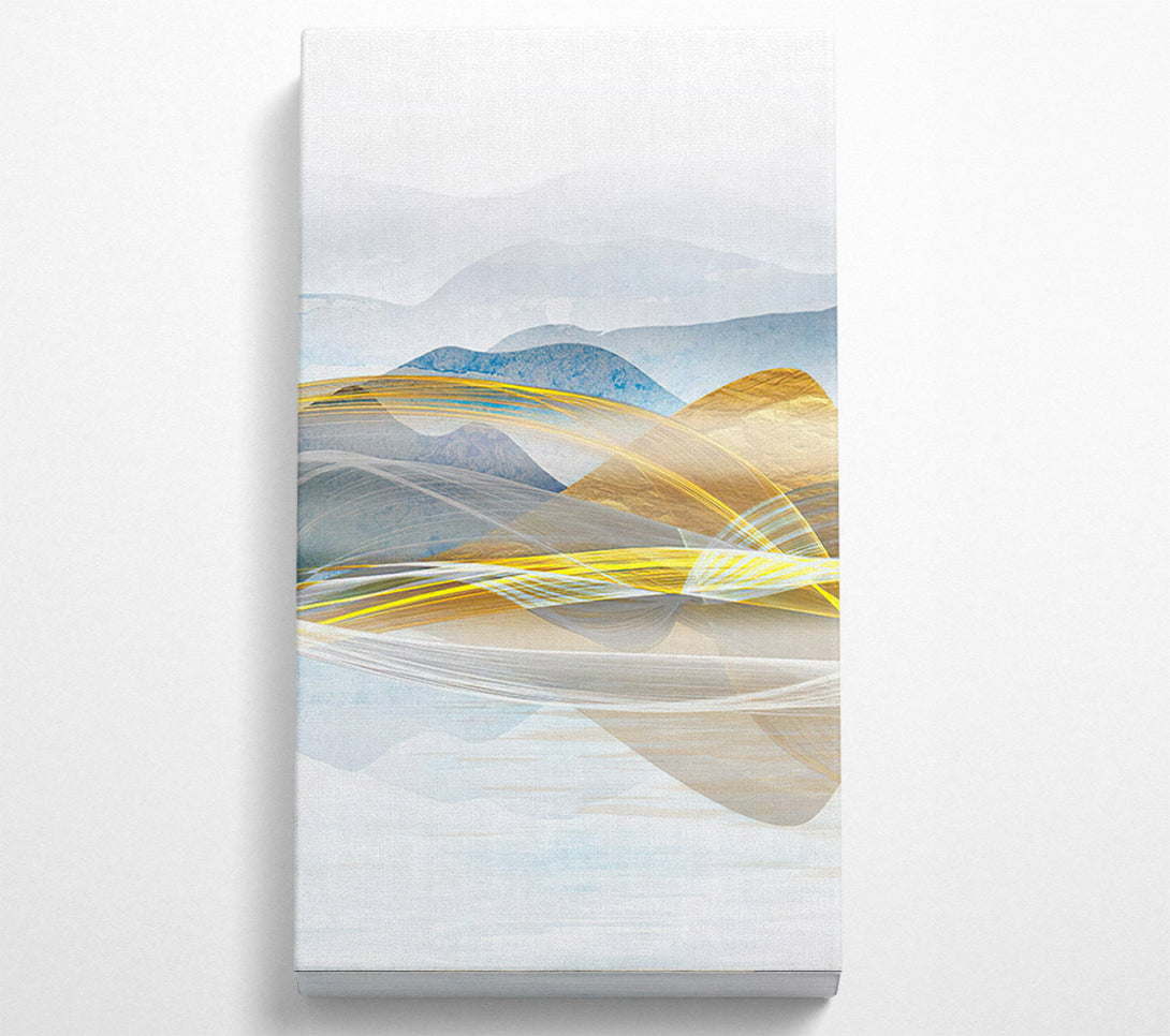  A Canvas Print of Abstract Line Mountains Canvas Wall Art