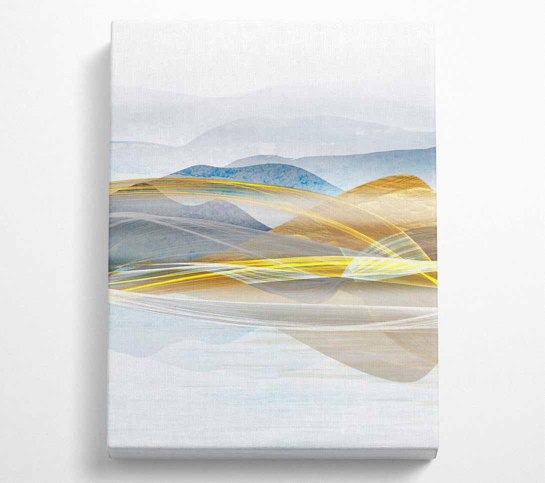  A Canvas Print of Abstract Line Mountains Canvas Wall Art
