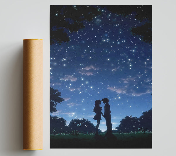 Midnight Blue Lovers Print