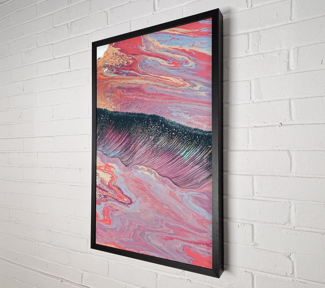  A Canvas Print of Crimson Swirling Waves Canvas Wall Art