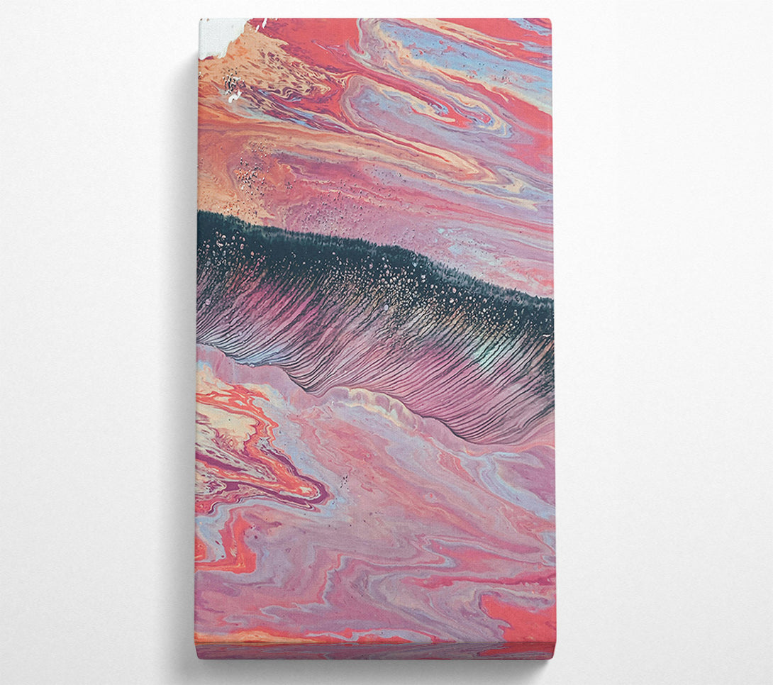 A Canvas Print of Crimson Swirling Waves Canvas Wall Art