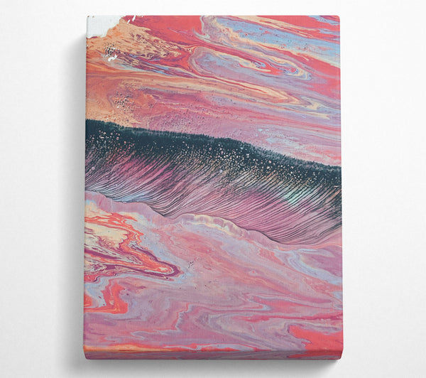  A Canvas Print of Crimson Swirling Waves Canvas Wall Art