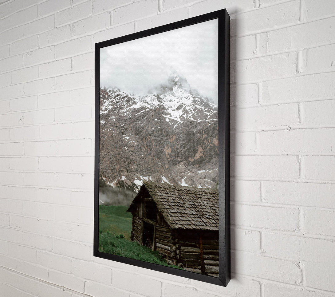  A Canvas Print of Gray Mountain Cabin Canvas Art