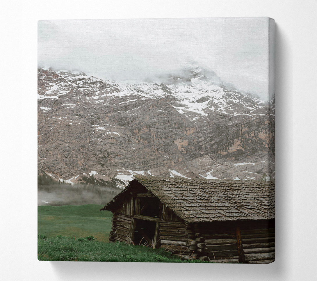  A Canvas Print of Gray Mountain Cabin Canvas Art