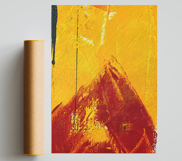 Golden Flame Burst Print