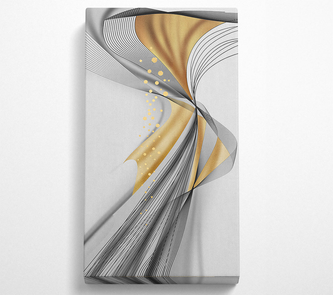  A Canvas Print of Abstract Lines And Gold Canvas Art