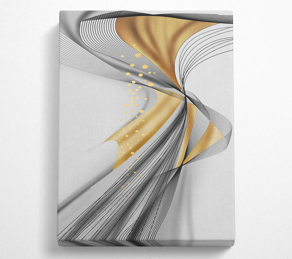  A Canvas Print of Abstract Lines And Gold Canvas Art