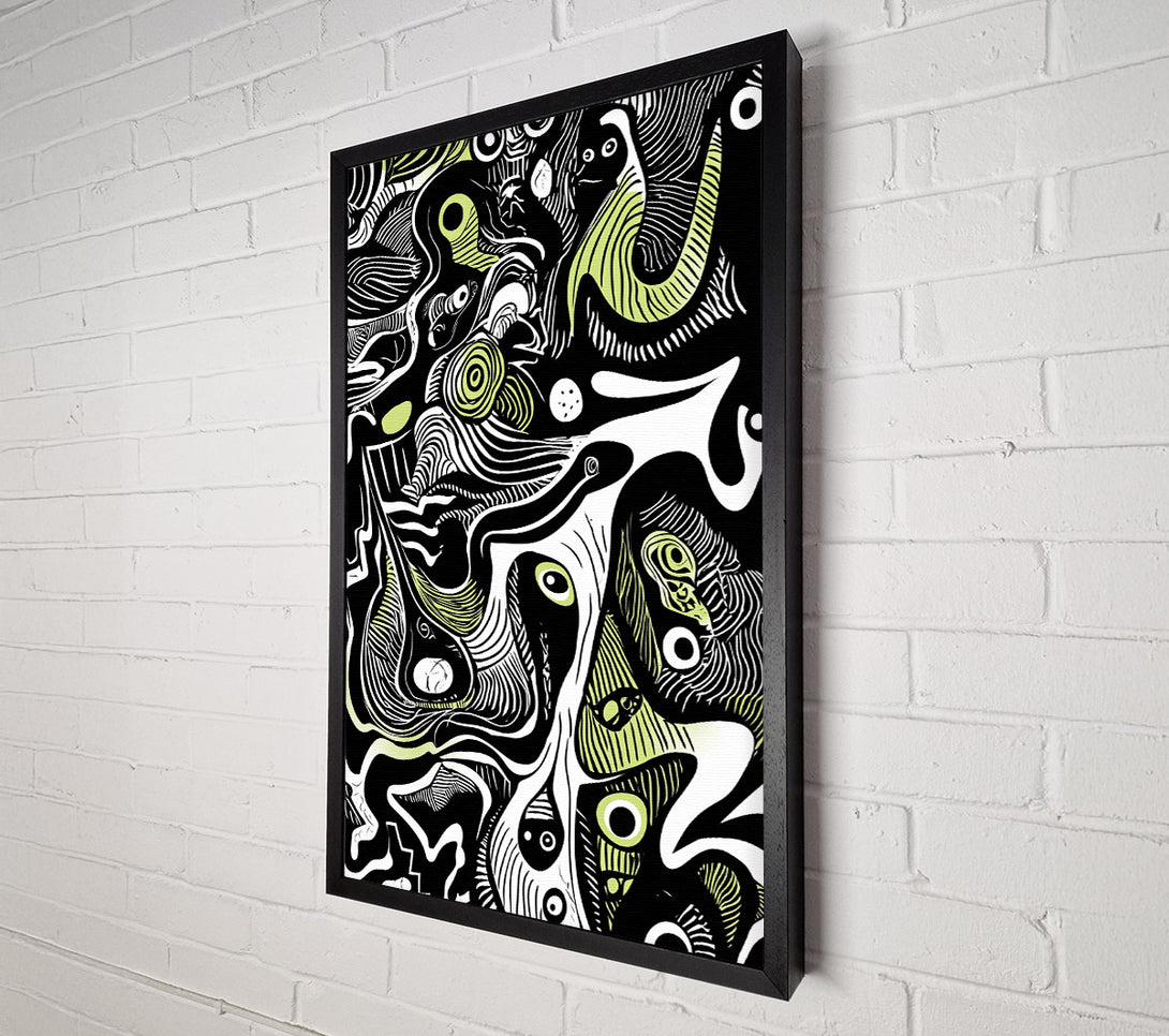  A Canvas Print of Abstract Lines Hues Canvas Wall Art