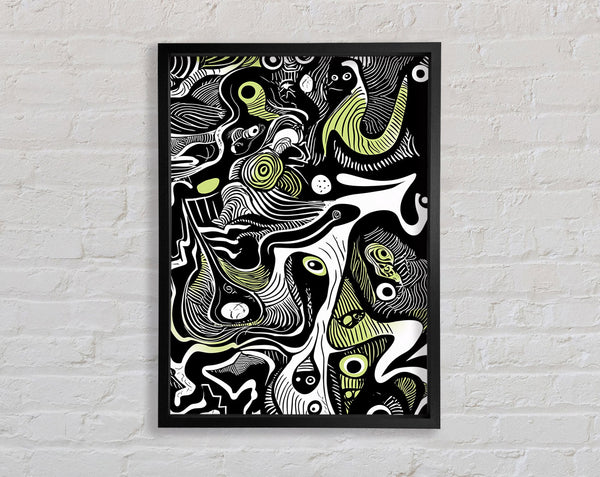 Abstract Lines Hues Framed Print