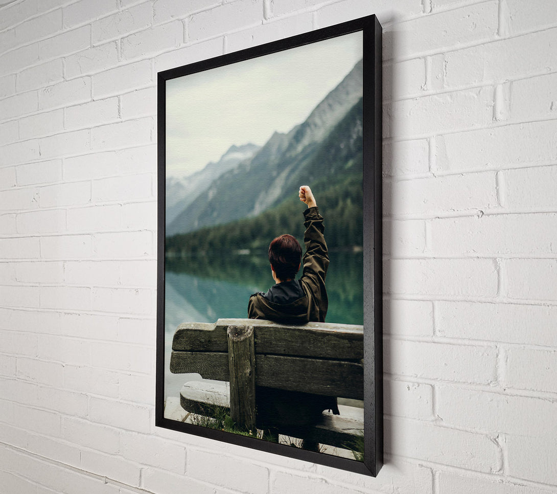  A Canvas Print of Teal Mountain Triumph Canvas Wall Art