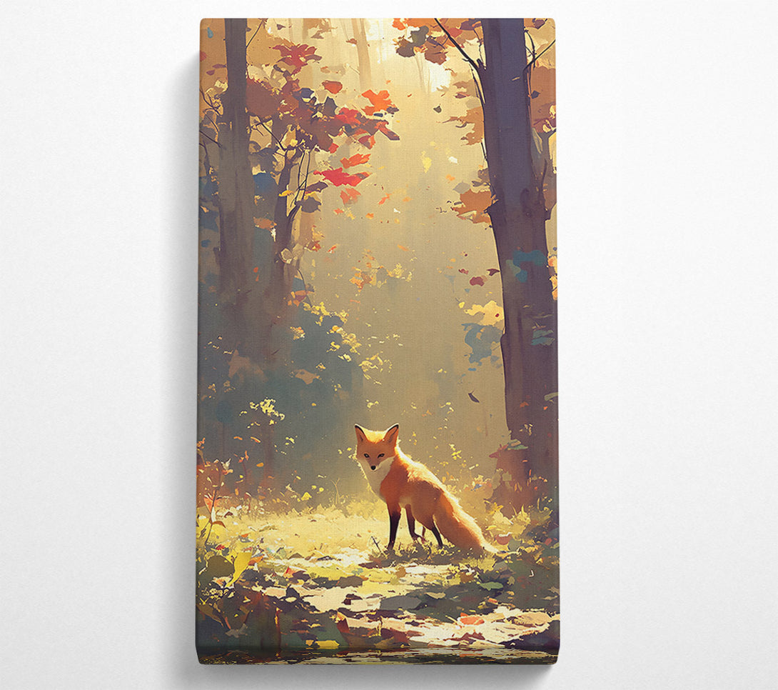  A Canvas Print of Golden Fox In Woods Canvas Art