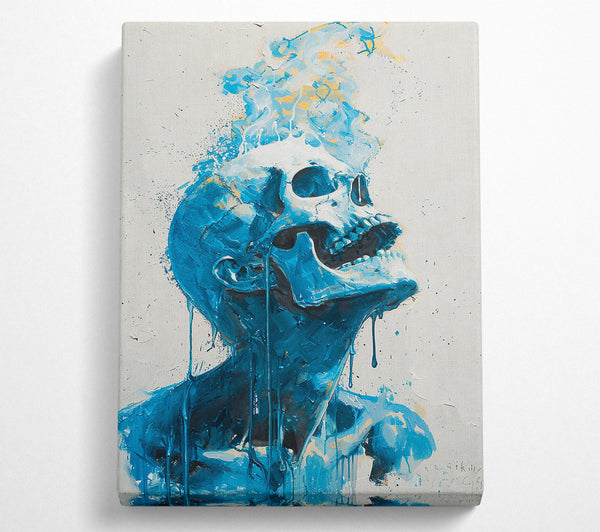  A Canvas Print of Azure Skull Dreams Canvas Art