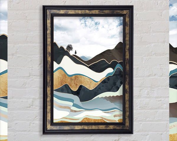 Abstract Mountain Framed Print