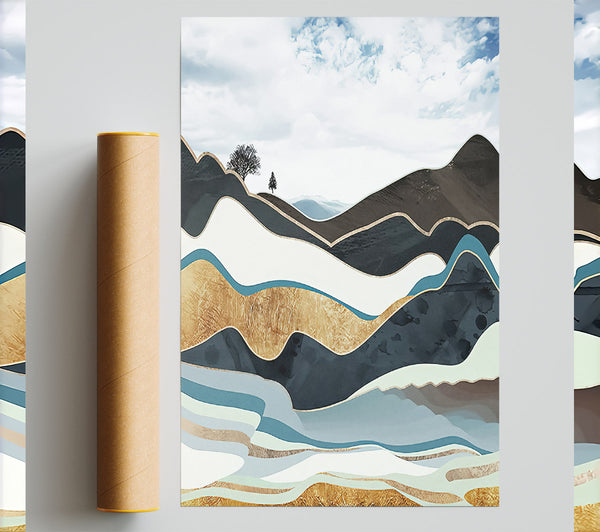 Abstract Mountain Giclee Print