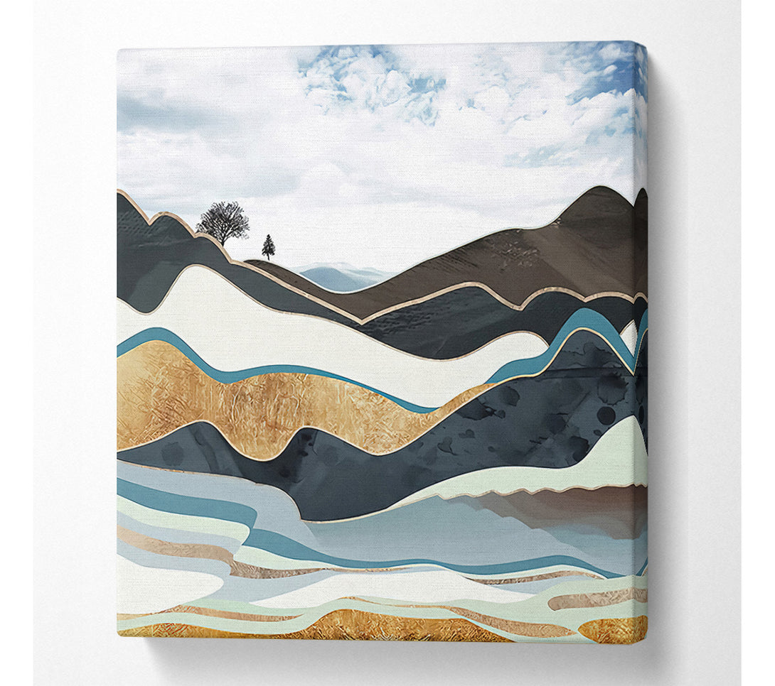  A Canvas Print of Abstract Mountain Canvas Wall Art