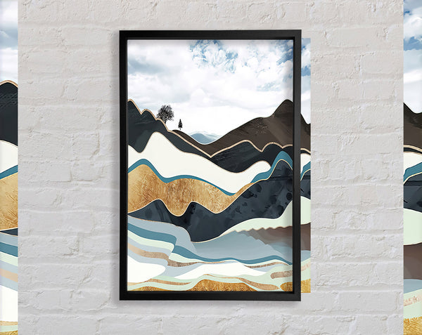 Abstract Mountain Framed Print