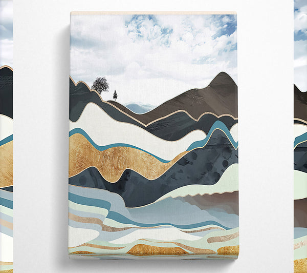  A Canvas Print of Abstract Mountain Canvas Wall Art