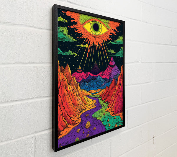 Orange Eye Over Mountains