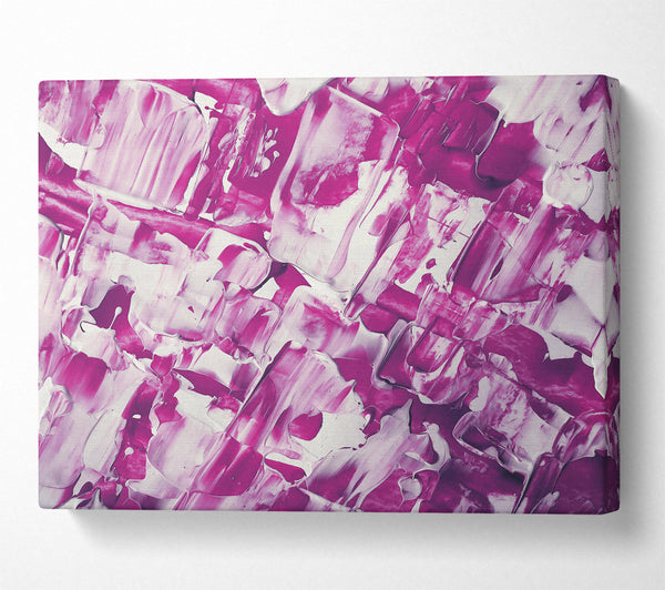  A Canvas Print of Fuchsia Abstract Strokes Canvas Art