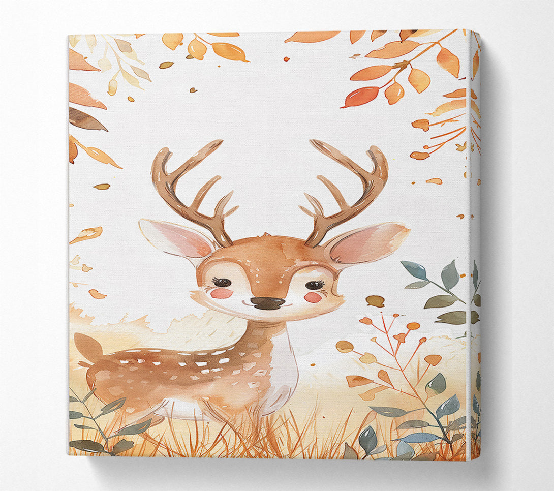  A Canvas Print of Golden Fawn Dreams Canvas Print