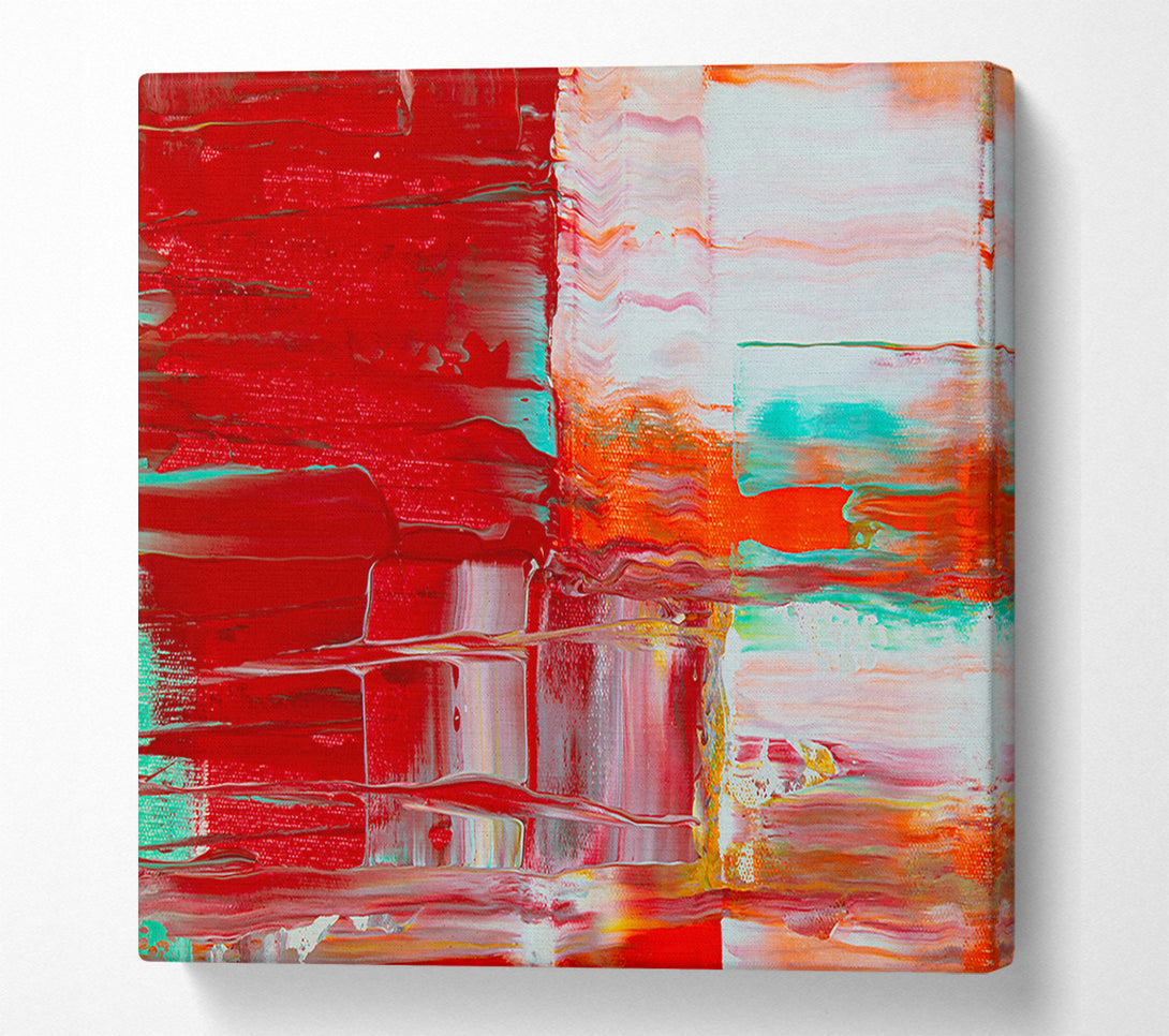  A Canvas Print of Crimson And White Stripes Canvas Wall Art