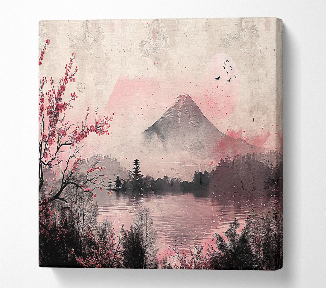  A Canvas Print of Pink Mountain Dreamscape Canvas Print