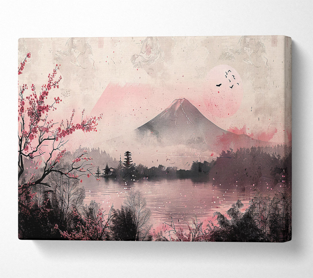  A Canvas Print of Pink Mountain Dreamscape Canvas Print