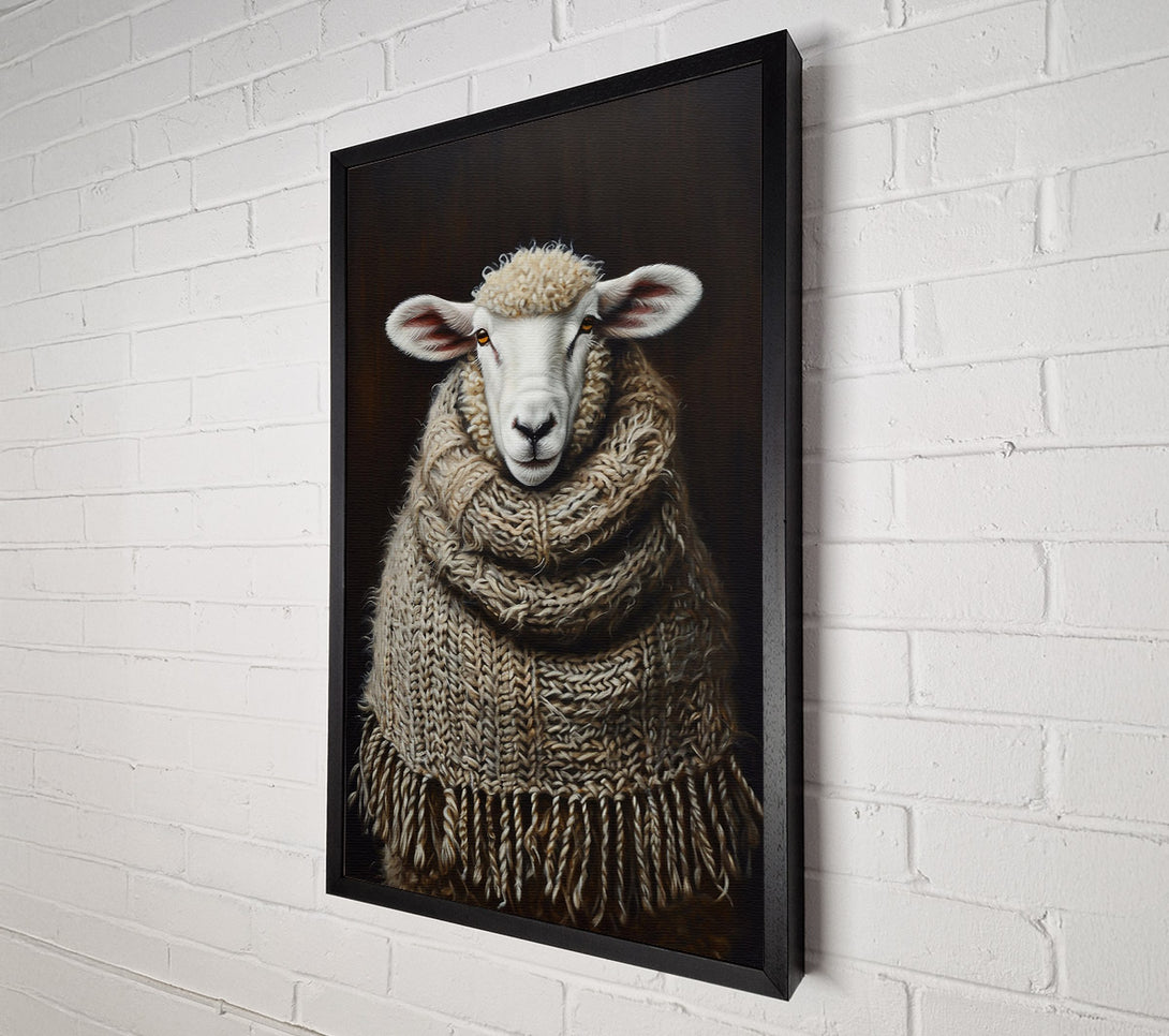  A Canvas Print of Beige Fleece Fringed Canvas Print