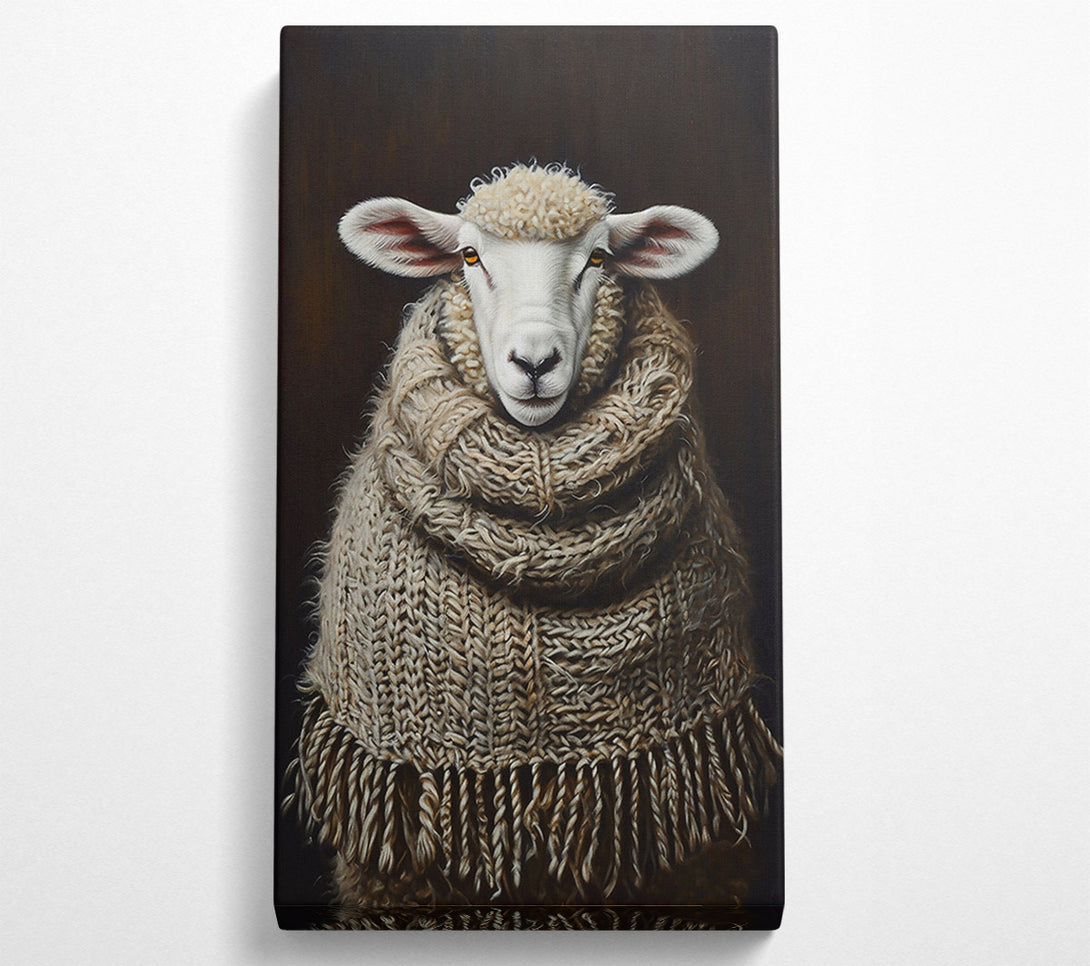  A Canvas Print of Beige Fleece Fringed Canvas Print