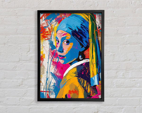 Abstract Pearl Earrings Framed Print
