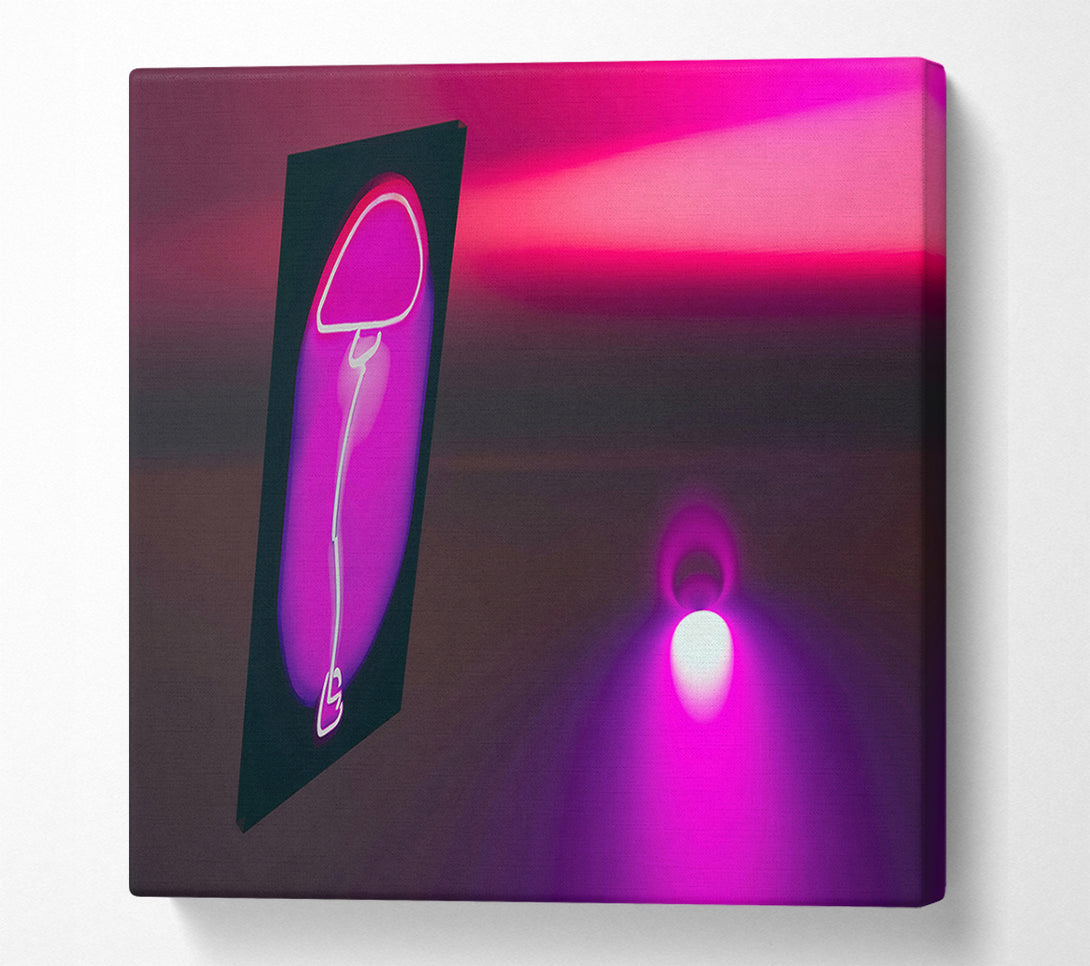  A Canvas Print of Pink Neon Glow Canvas Wall Art