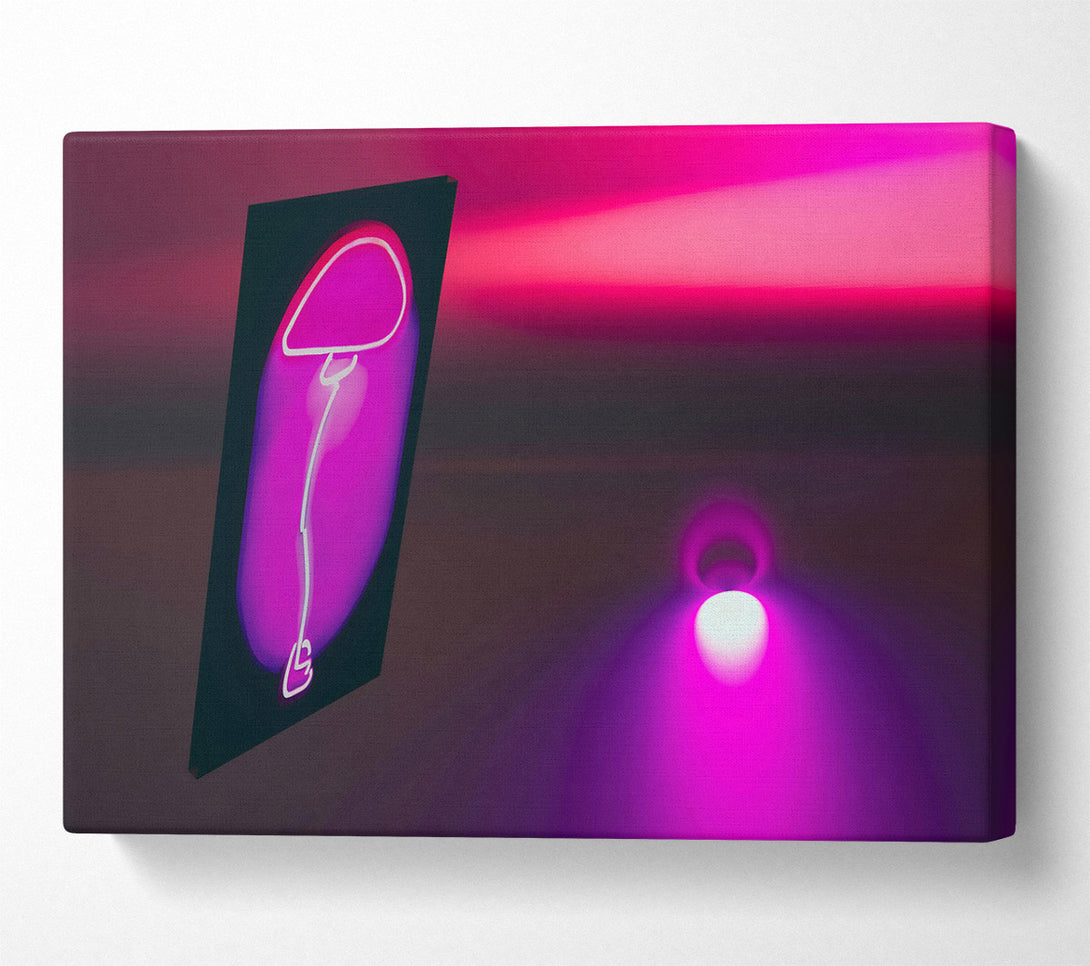 A Canvas Print of Pink Neon Glow Canvas Wall Art