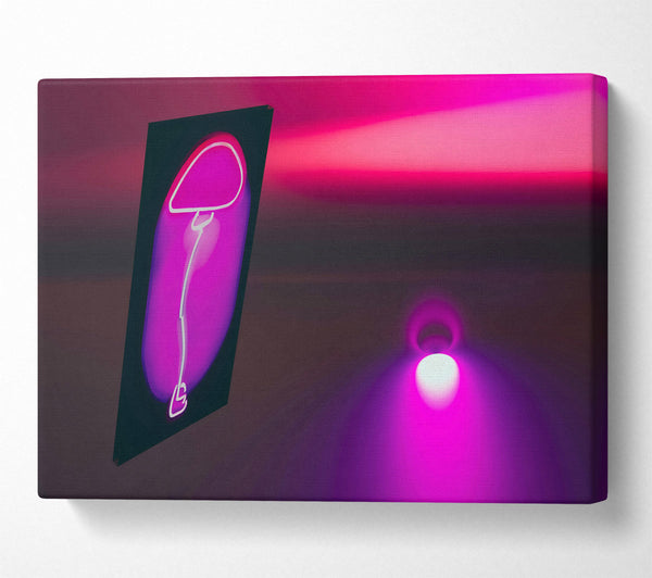  A Canvas Print of Pink Neon Glow Canvas Wall Art