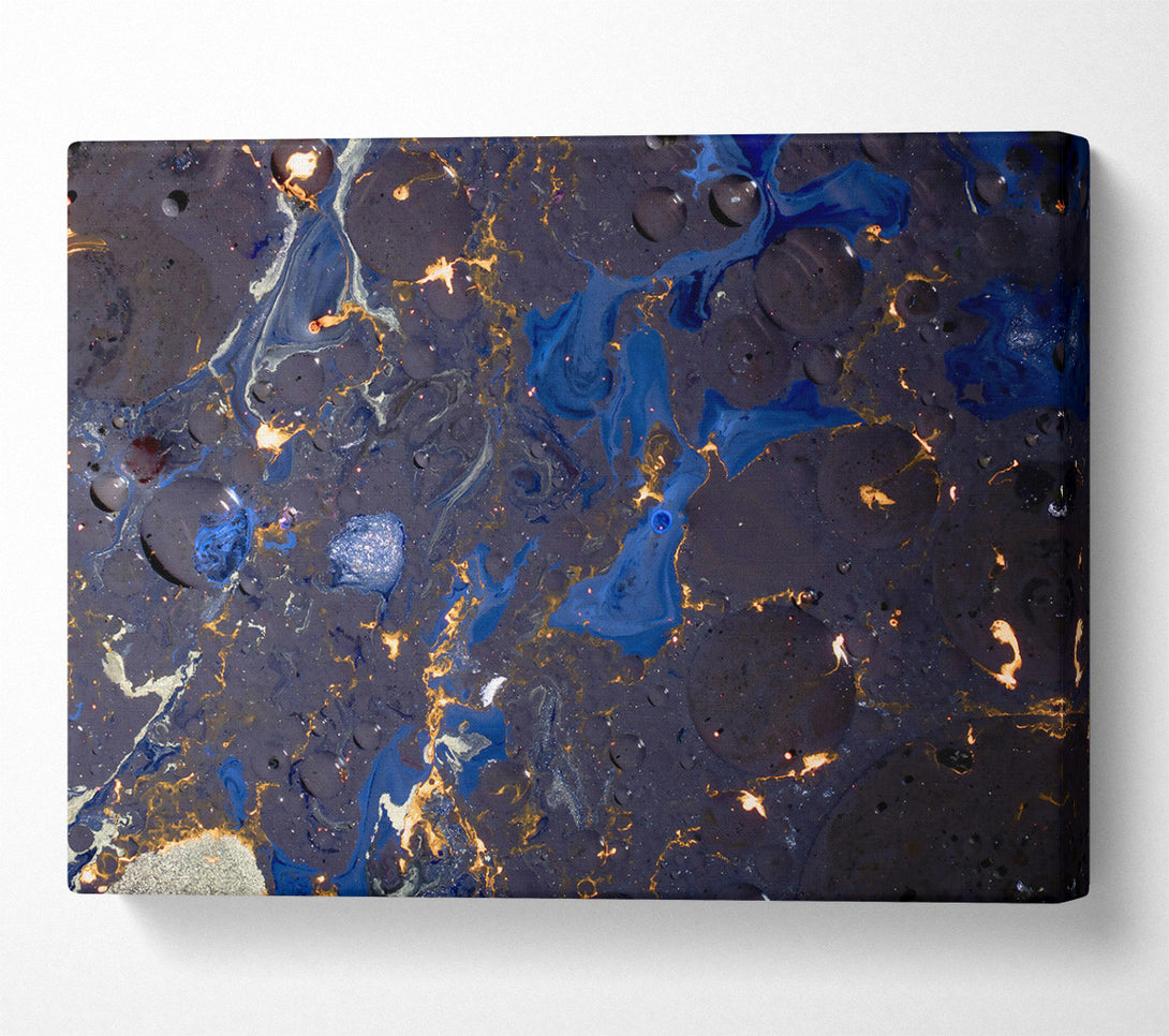  A Canvas Print of Midnight Blue Swirls. Canvas Wall Art