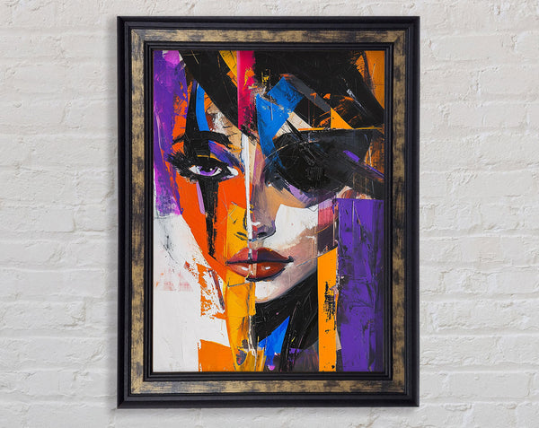 Abstract Purple Woman Framed Print