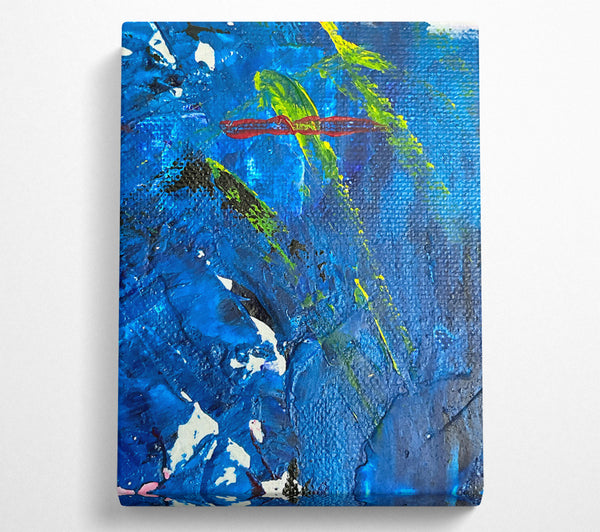  A Canvas Print of Cobalt Abstract Strokes Canvas Art