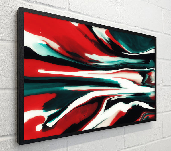 Teal Swirling Abstraction