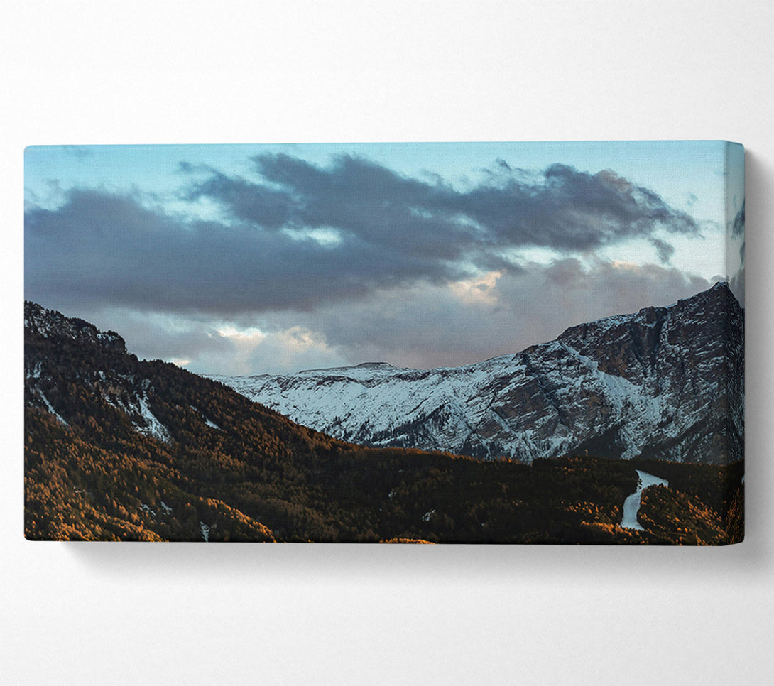  A Canvas Print of Blue Sky Mountain Pass Canvas Print