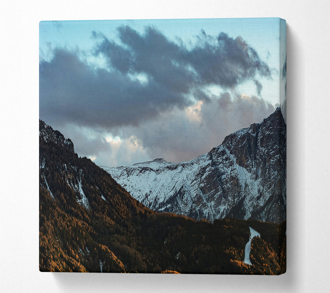  A Canvas Print of Blue Sky Mountain Pass Canvas Print